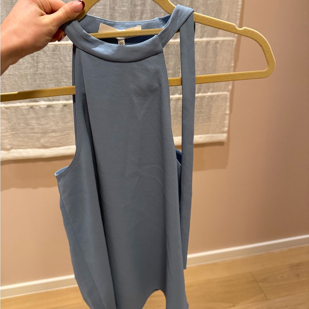 Blue Halter Neck Women's Top